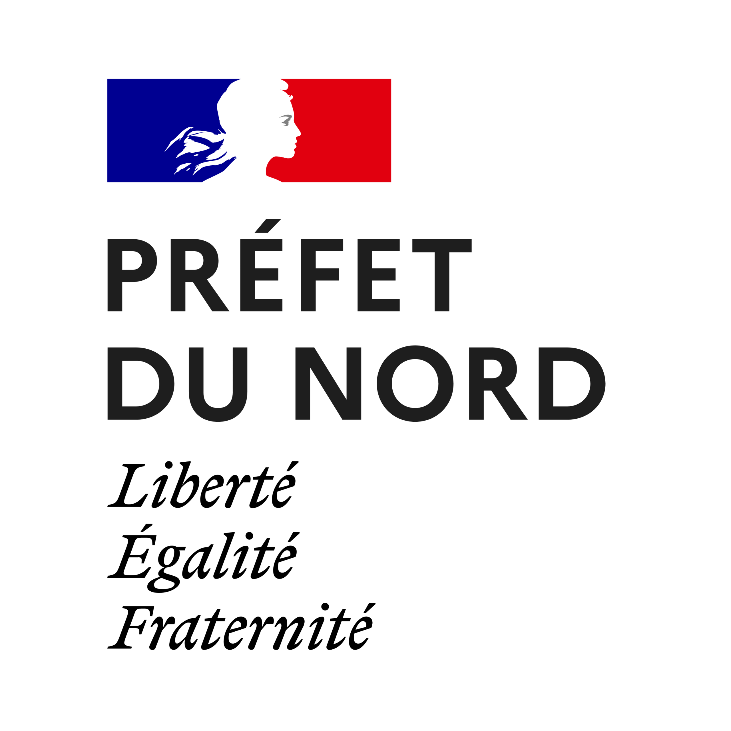 Préfecture du Nord Logos partenaires institutionnels CAF Département Nord Ville de Roubaix Positive Lab Hauts-de-France