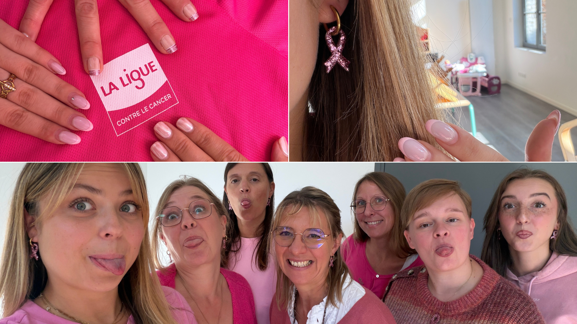 L'équipe du Positive Lab habillée en rose pour Octobre Rose